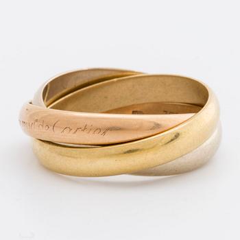 CARTIER, RING "Trinity" le must de Cartier, 18K tri-coloured gold.