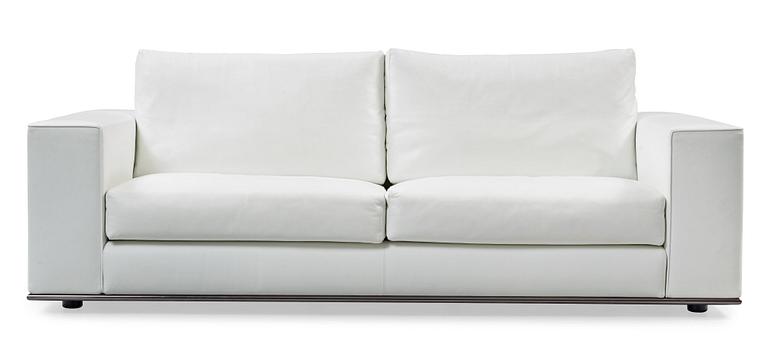 A Rodolfo Dordoni white leather 'Hamilton' sofa, Minotti, Italy, post 2004.