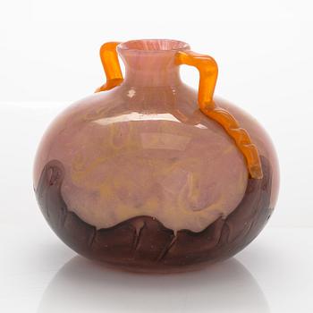 Charles Schneider, A 1920s/30s signed glass vase, France.