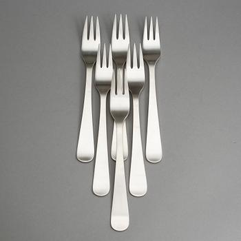 FISKGAFFLAR, 6 st, silver, Wiwen Nilsson, signerade, 1933-40. Tot vikt 336 gram.