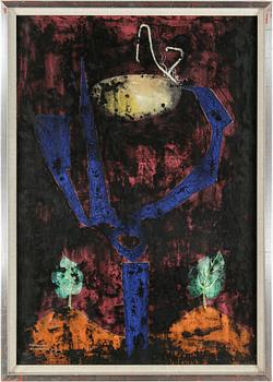 Lambert Werner · LAMBERT WERNER, "Monument", gouache, signerad och daterad 1969.