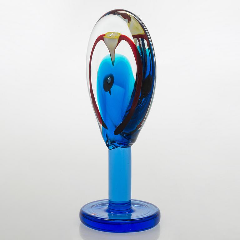 Oiva Toikka, skulptur, "Lollipop", signerad Oiva Toikka, Nuutajärvi 2004 135/200.