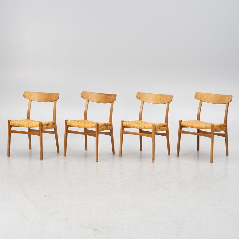 Hans J.Wegner, four dining chairs, model "CH-23",, Denmark, second half of the 20th century.