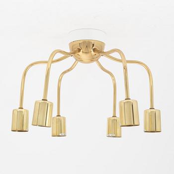 A model 2356 brass ceiling lamp by Josef Frank for Firma Svenskt Tenn.