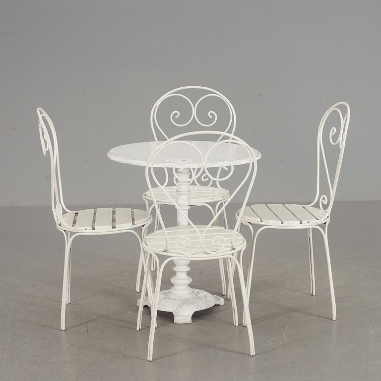 TRÄDGÅRDSMÖBEL, 5 delar, 1900-tal.