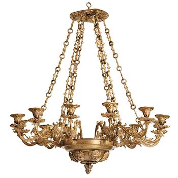 A Neo-Rococo mid 19th century twelve-light hanging-lamp.