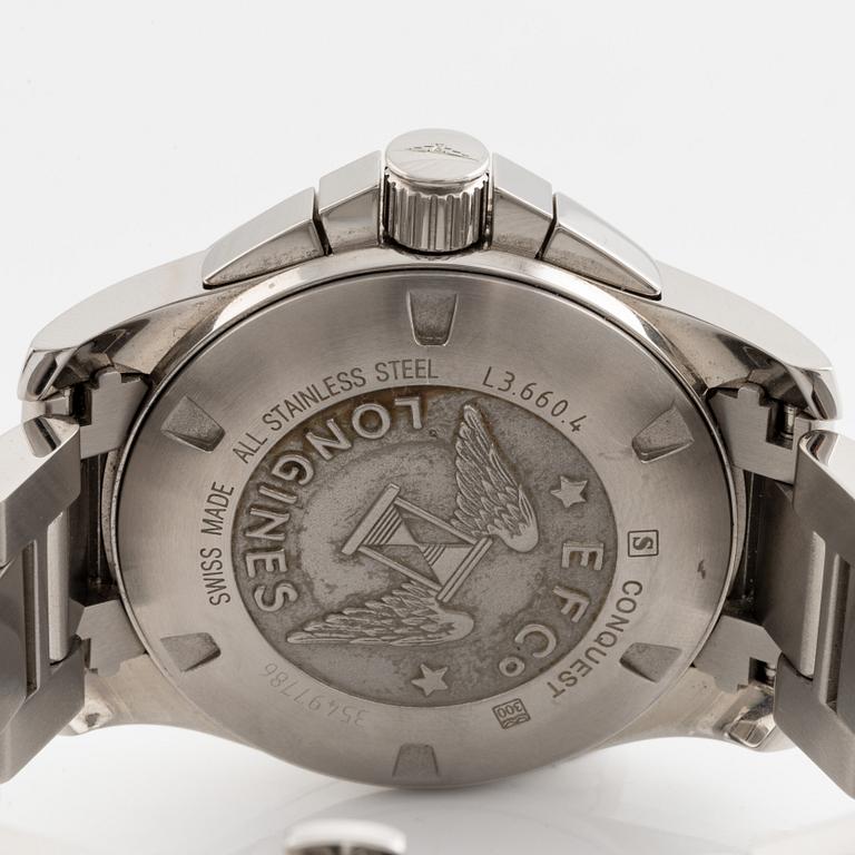 Longines, Conquest, armbandsur, kronograf, 41 mm.
