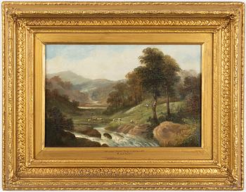 Unknown artist 19th century, Pastoral landscape.