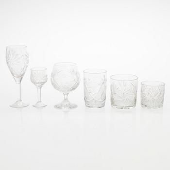 A 66-piece set of glassware, late 20th century.