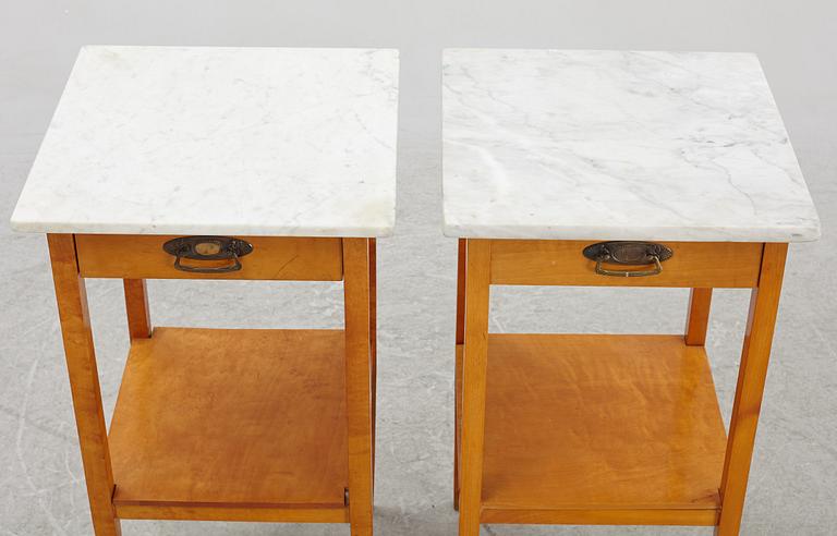 A pair of bedside tables, early 20th Century.