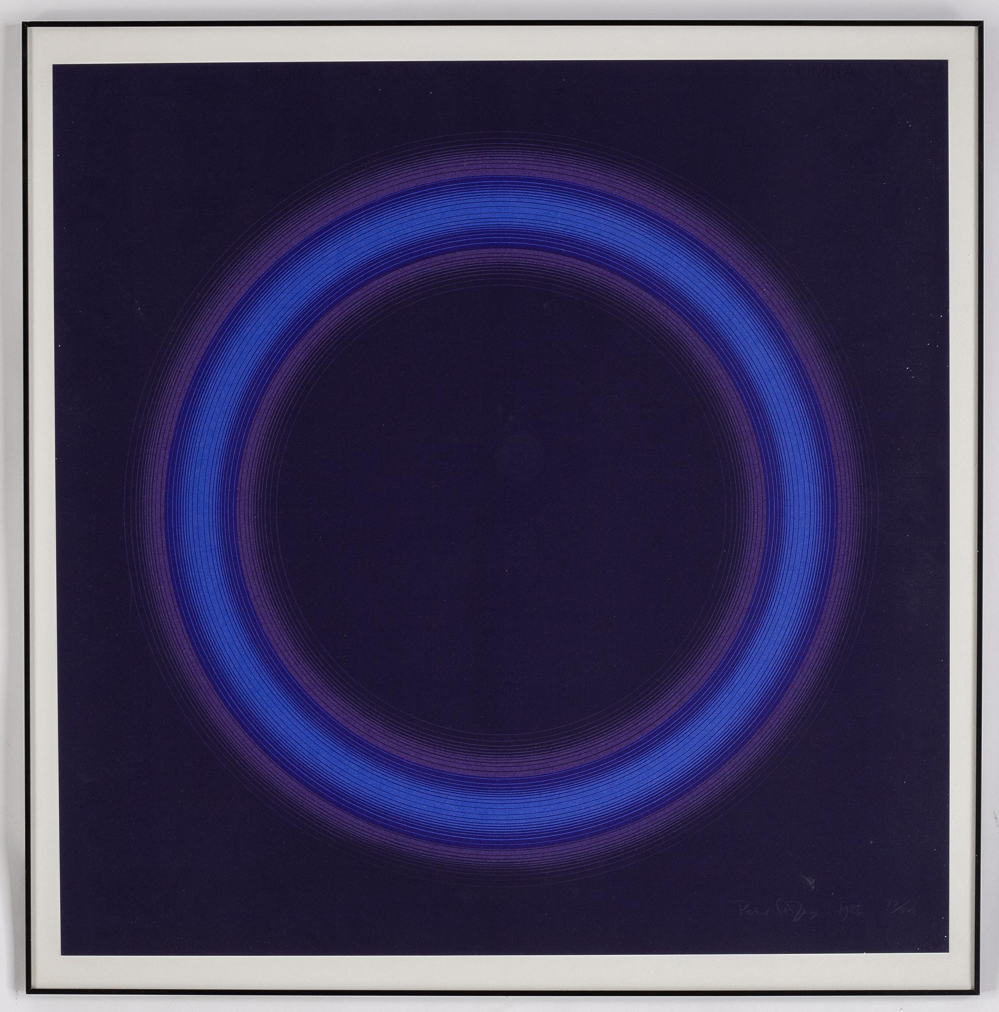 Peter Sedgley, serigraphe, signed and numbered 72/100, dated 1986.