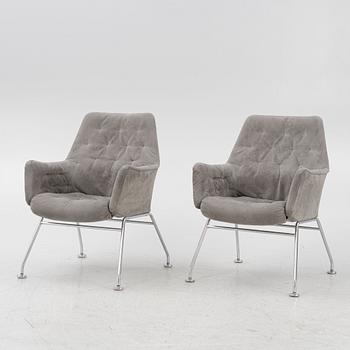 Bruno Mathsson, armchairs, a pair, "Mirja", Dux, second half of the 20th century.