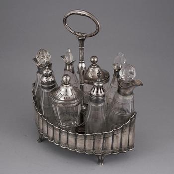 BORDSSURTOUT, silver, bl a Sheffield, England, 17/1800-tal.