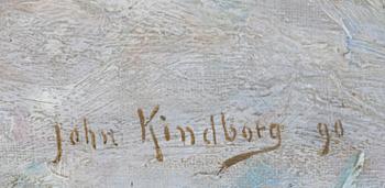 JOHAN KINDBORG, olja på duk. Sign.