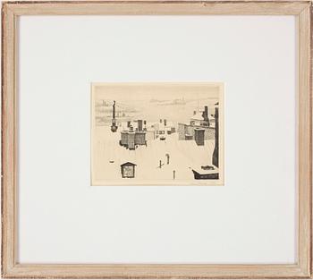 Hans Johanson-Norsbo · HANS NORSBO, torrnålsgravyr. Signerad och daterad 1941.