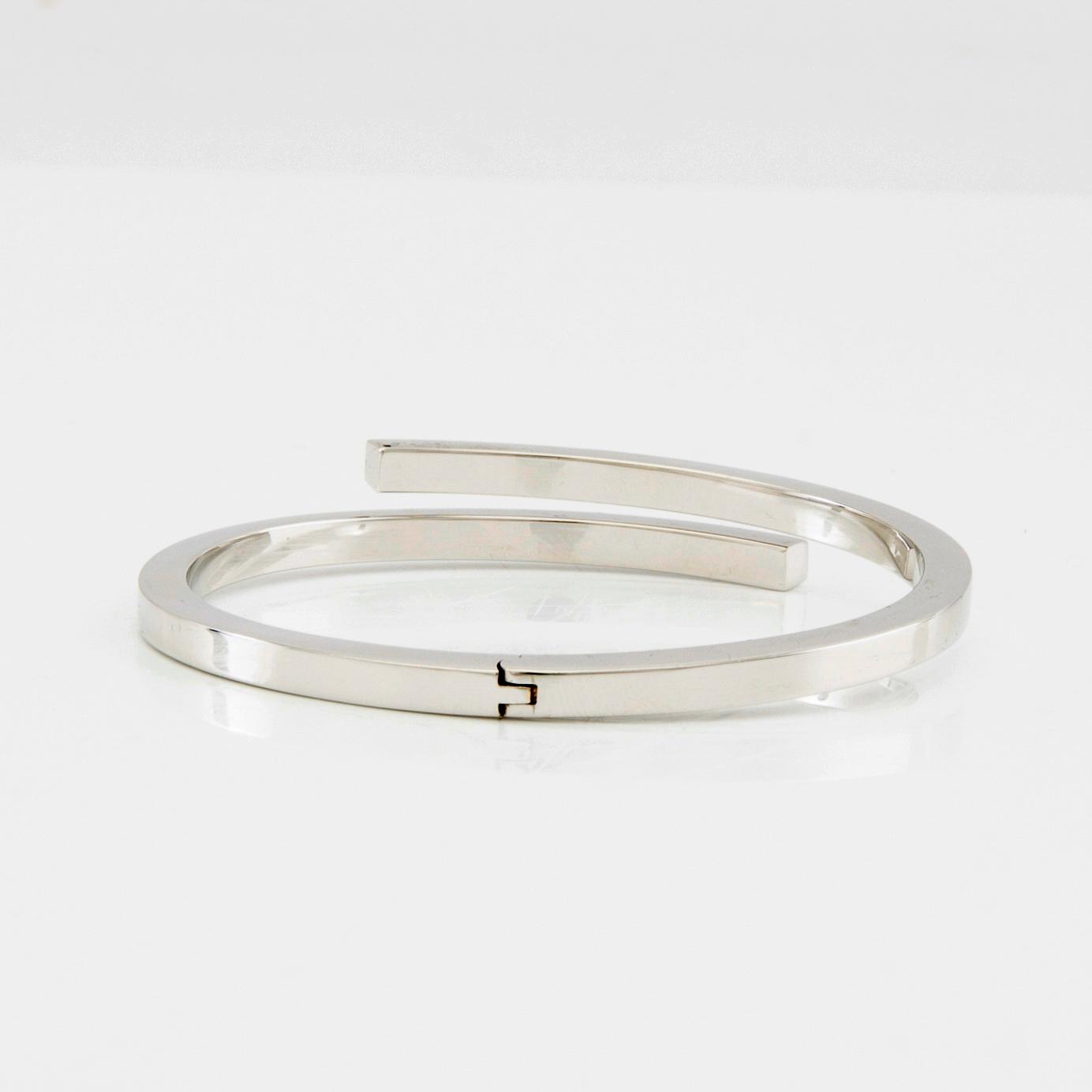 Stelt armband 18K vitguld, Cecchinato Trissino Vicenza Italy.