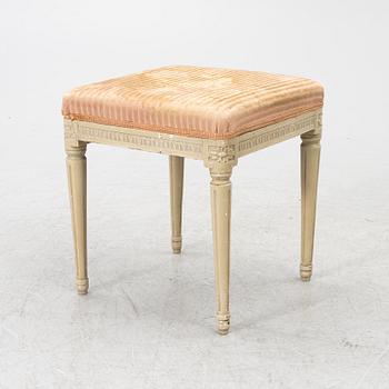A Gustavian style stool, 19th Century.