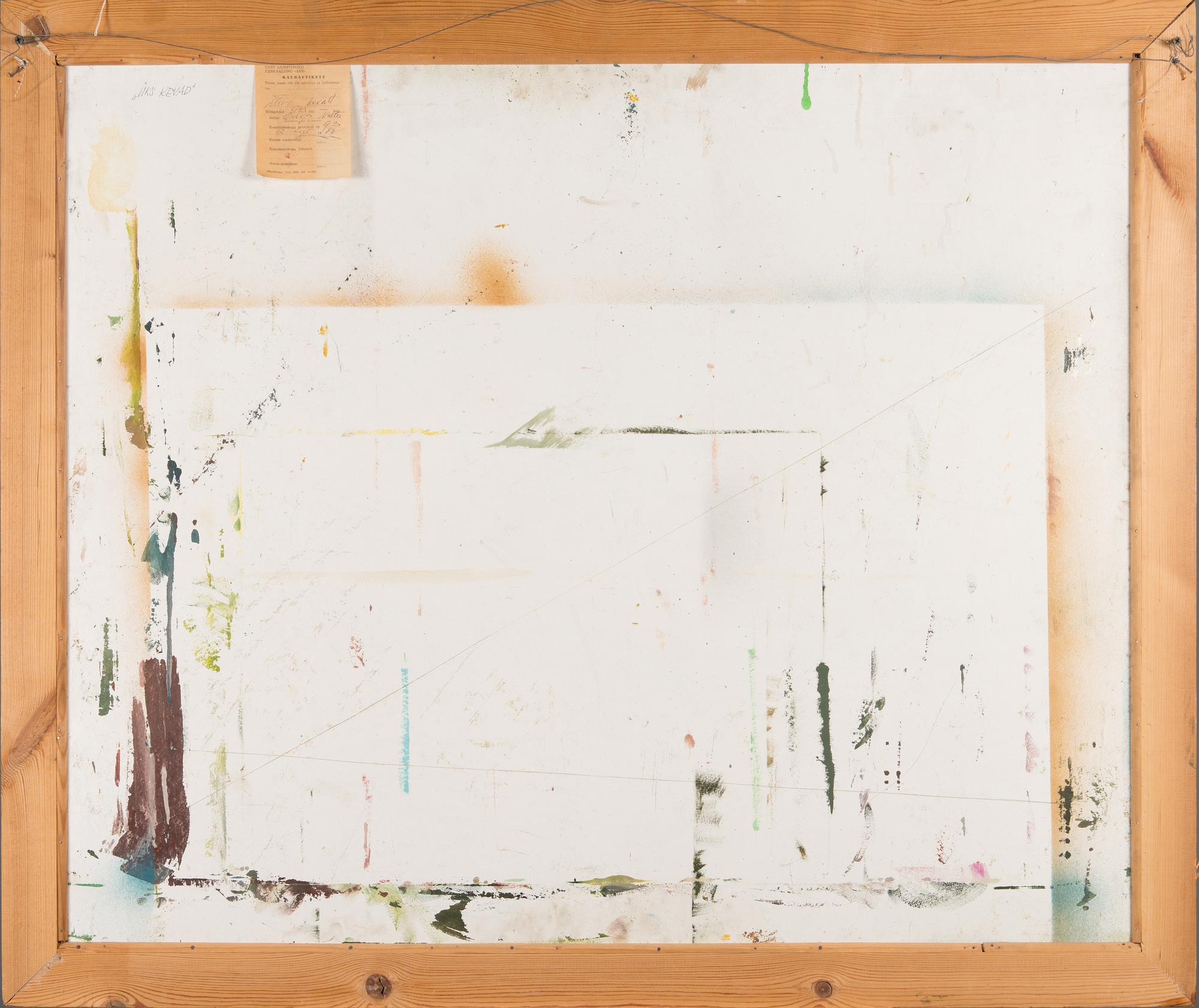EDGAR VALTER, oil on board.