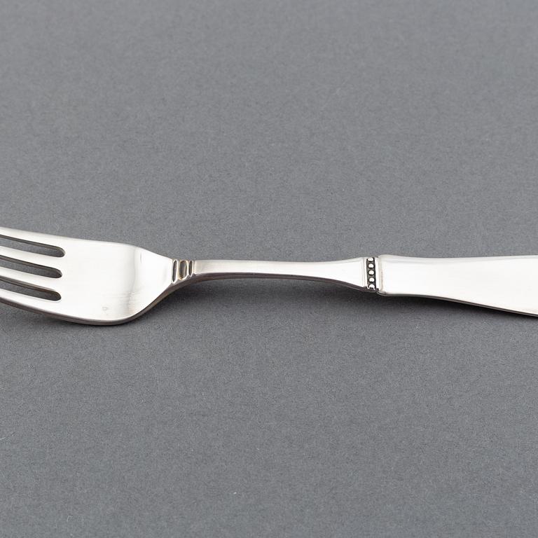 Erik Löfman, bestick, 36 delar, silver, "Uppsala", 1900-talets slut.