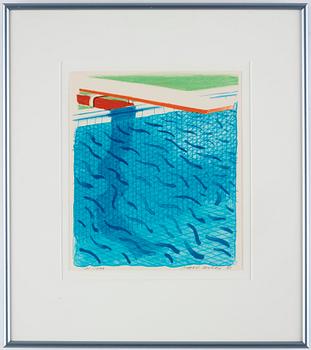 David Hockney, "Pool Made with Paper and Blue Ink for Book".