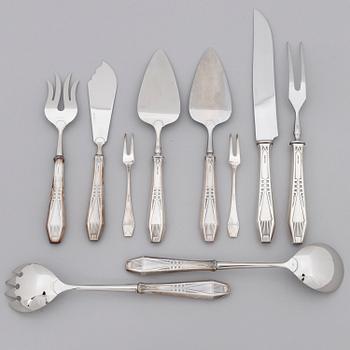 A 59-piece set of 'Suomi' silver cutlery, Kultateollisuus, Turku 1997-2010.