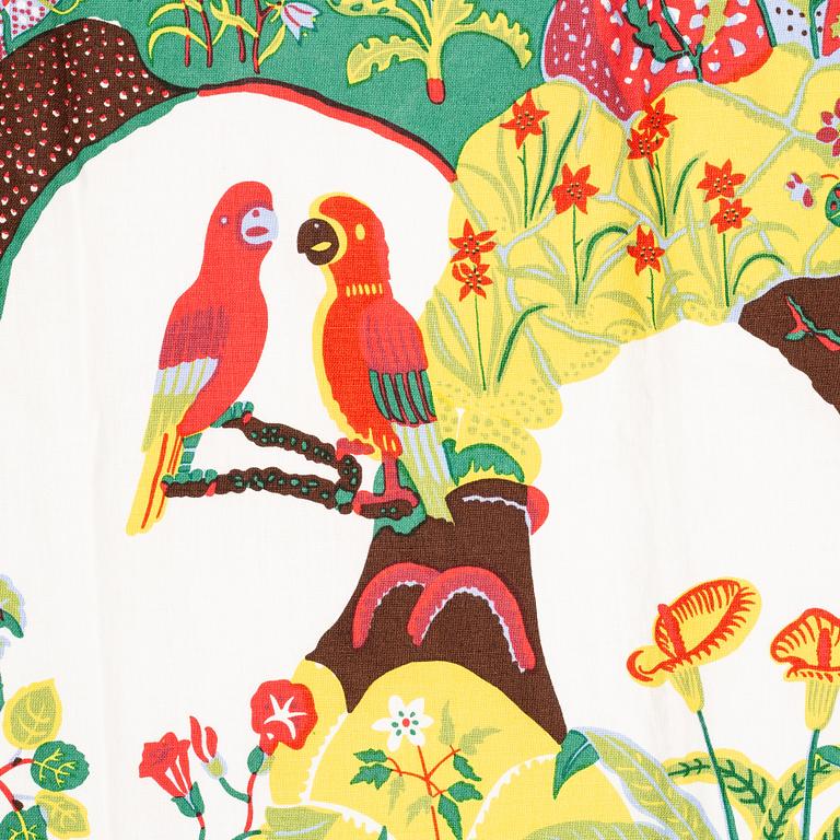 Josef Frank, gardiner, ett par, "Himalaya", Svenskt Tenn, tyg formgivet 1950.