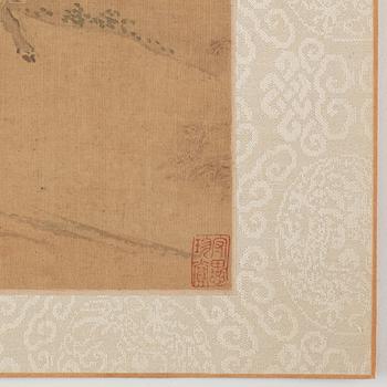 An album with 12 paintings by Qing dynasty artists, circa 1900. Attributed to Zhang Jian, Shou Ping, Yang Jin, after.