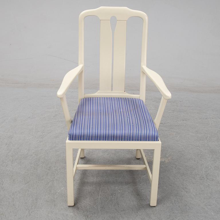 A second half of the 20th Century 11 pcs dining set by Carl Malmsten. Åfors möbelfabrik.