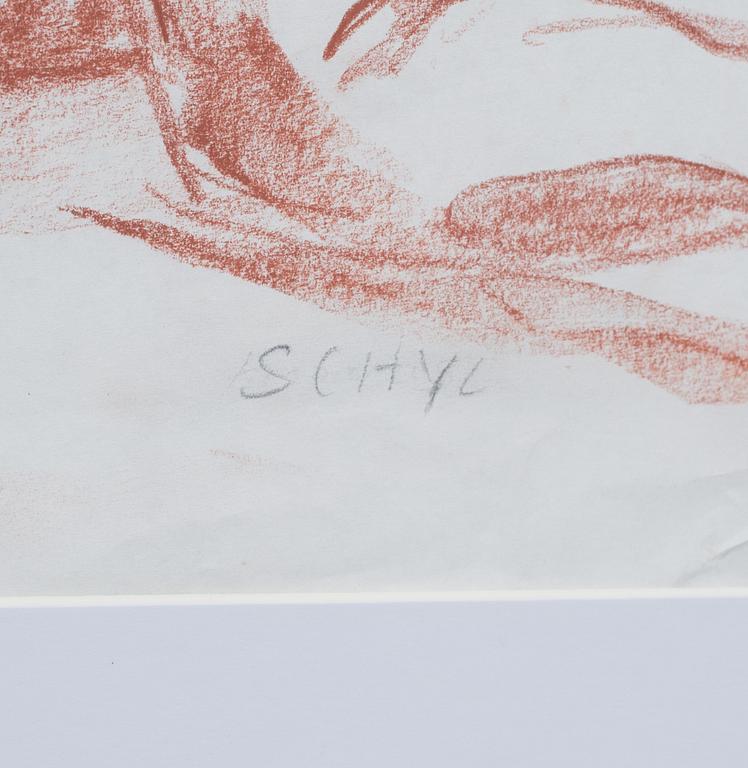 JULES SCHYL, teckningar, 2 stycken, signerade.