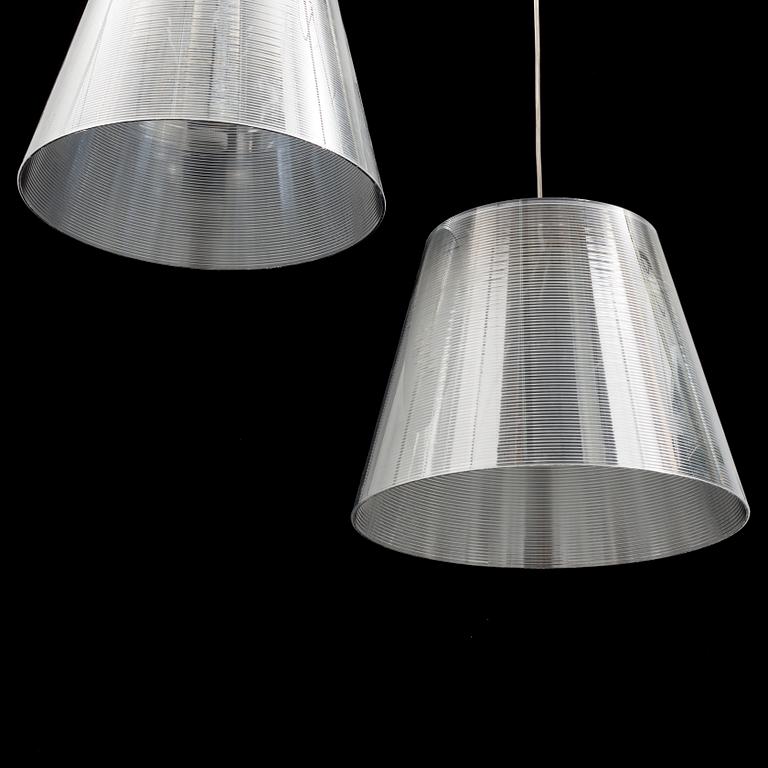 PHILIPPE STARCK, a pair of "K Tribe S2" ceiling lights by Flos.