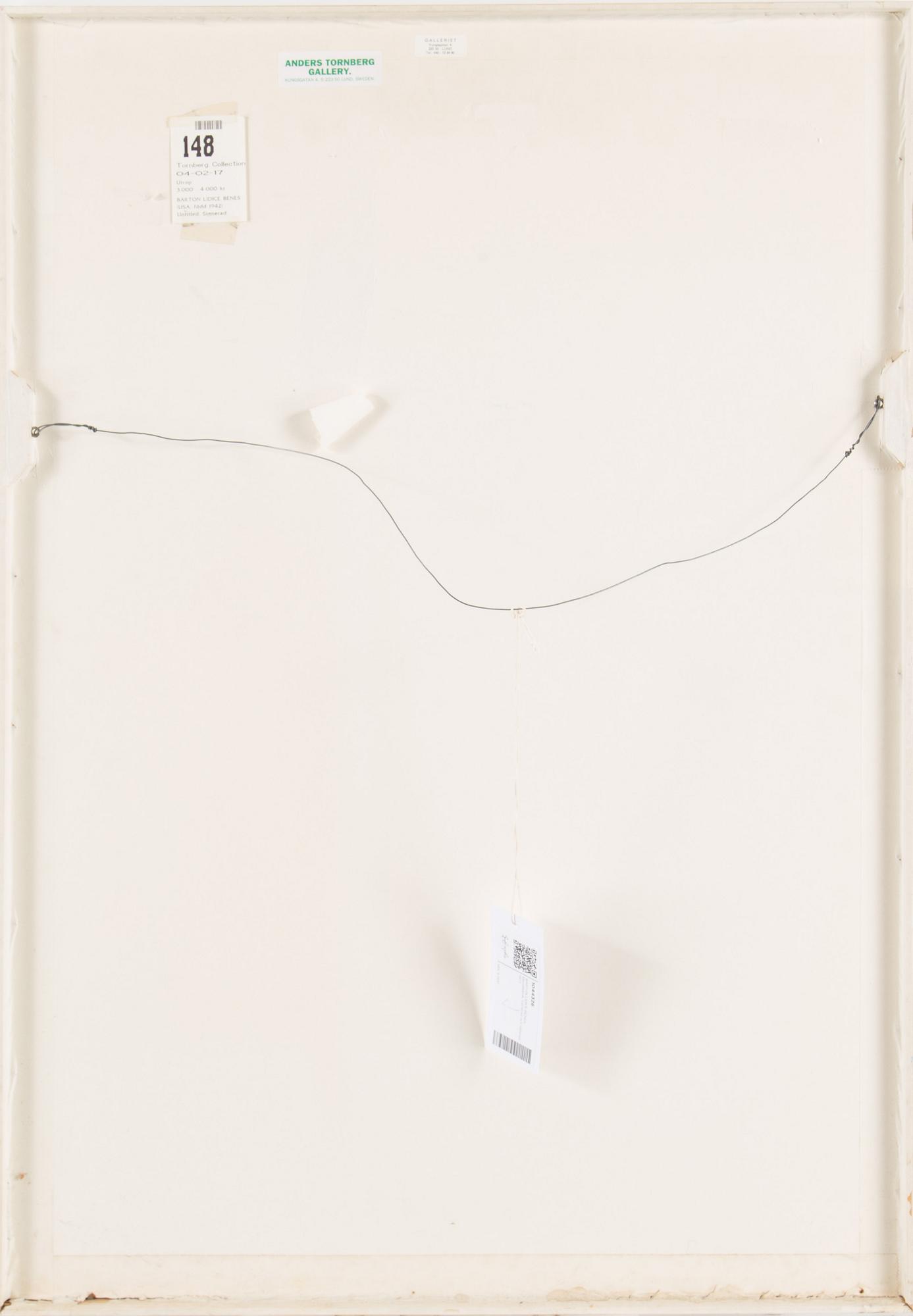 BARTON LIDICE BENES, mixed media, signed and dated 1977.