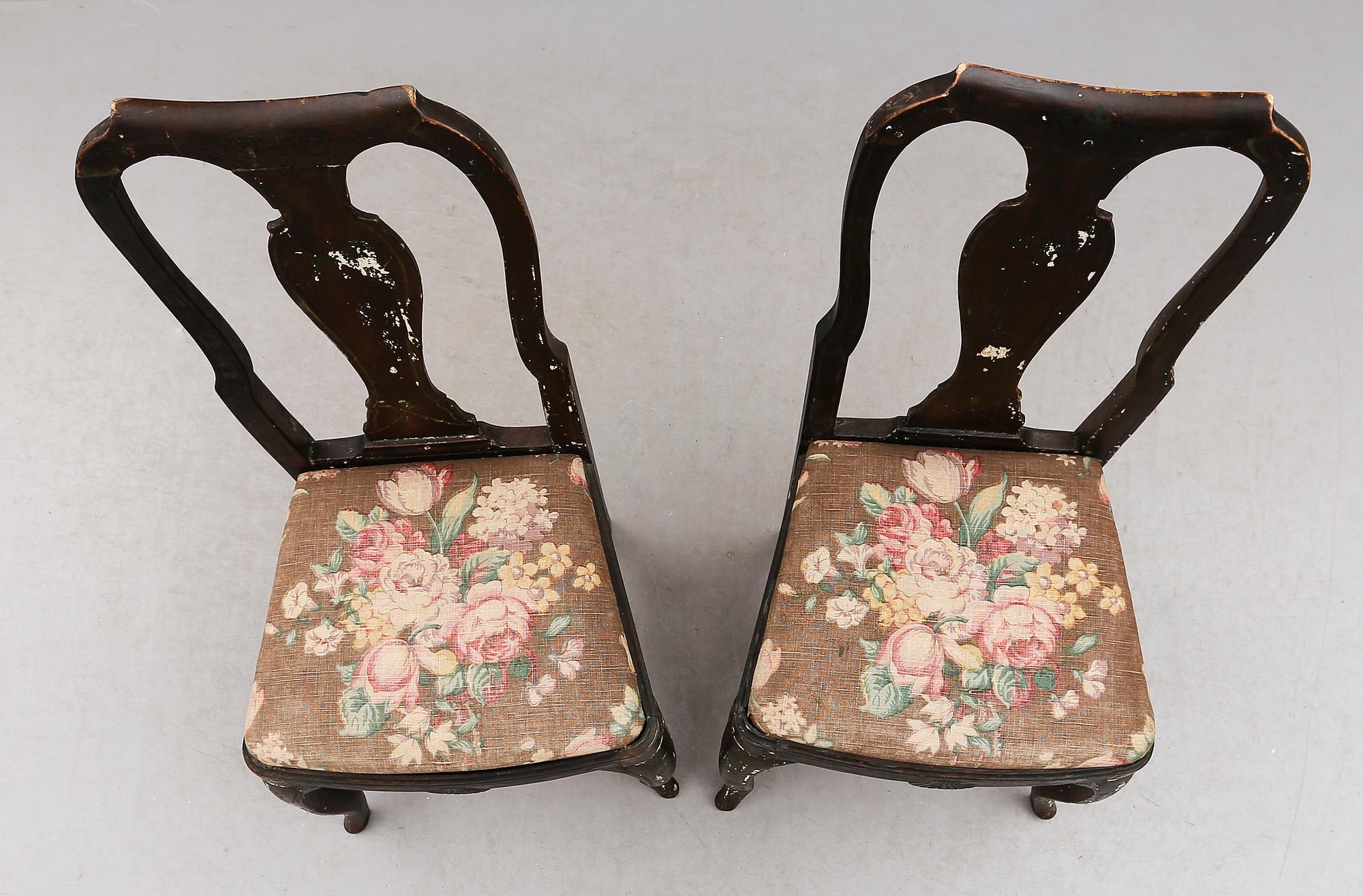 STOLAR, 1 par, rokoko, 1700-tal.