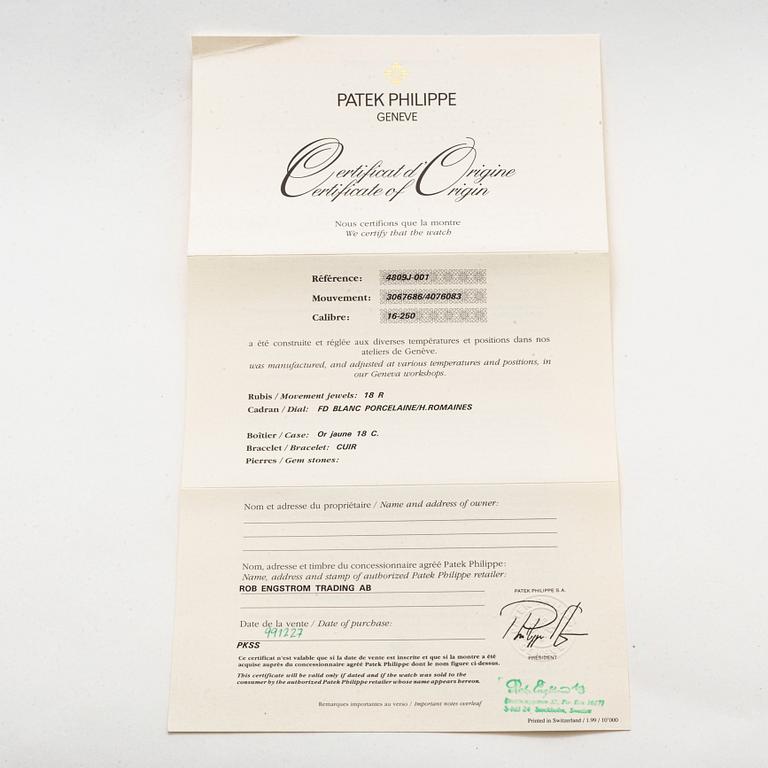 Patek Philippe, Calatrava, "Clous de Paris", wristwatch, 25 mm.