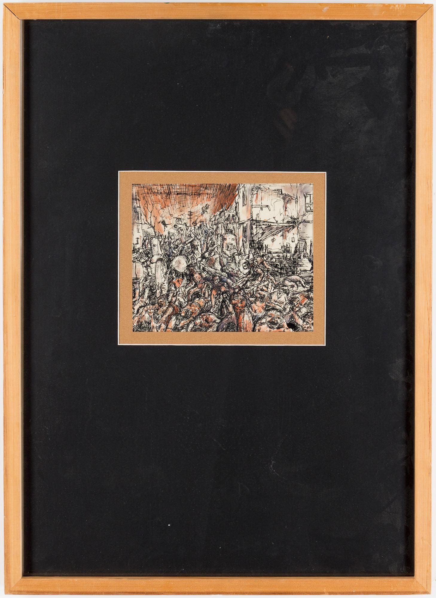 PETER WEISS, mixed media on paper.