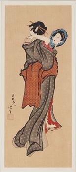 KATSUSHIKA HOKUSAI (1760–1849), efter, färgträsnitt. Japan, troligen 1900-tal.