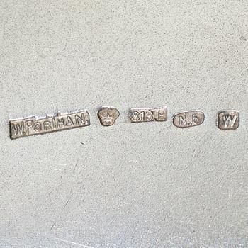 AFTONVÄSKA, silver, W. Porthan, Viborg 1918. Totalvikt ca 338 g.