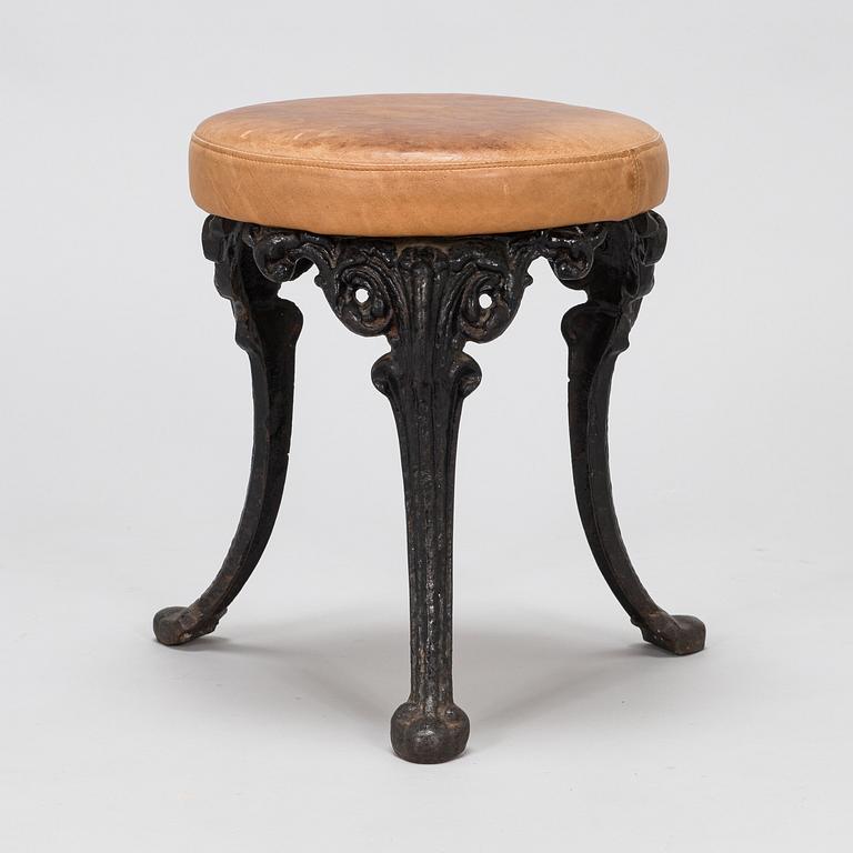 Cast iron stool, late 19th century.
