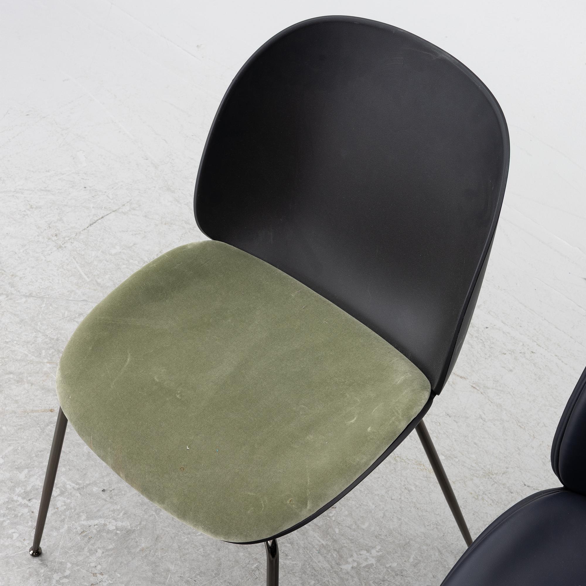 GamFratesi, six 'Beetle' chairs, Gubi, Denmark.