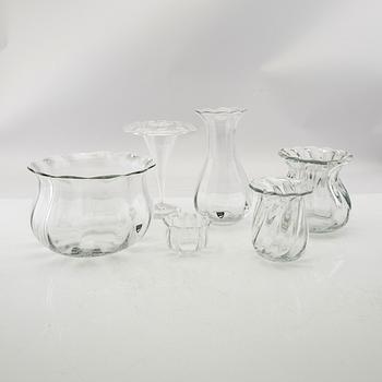 Jan Johansson, vases, bowls, etc. 6 pcs Orrefors.
