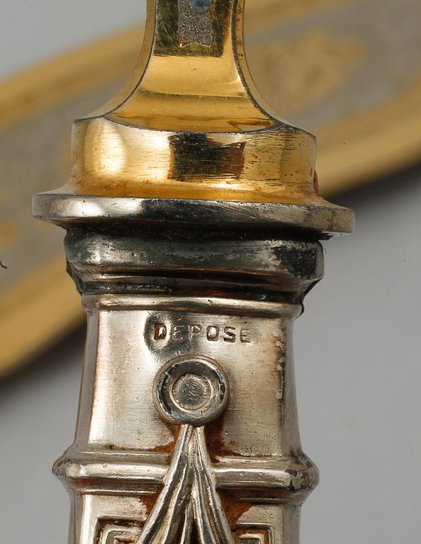 PARTI SILVER, 5 delar, Sverige och Danmark, 1800-talets andra hälft, total vikt 452 g.