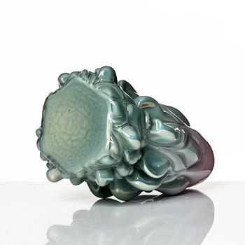 Hanna Hansdotter, a "Stucco print" glass sculpture, The Glass Factory, Boda Glassworks, Sweden 2019.