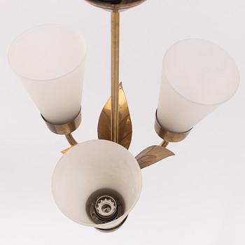 Edvard Hagman AB, a Swedish Modern ceiling lamp, 1940's/50's.