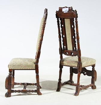 STOLAR, ett par. Barockstil, 1800-tal.