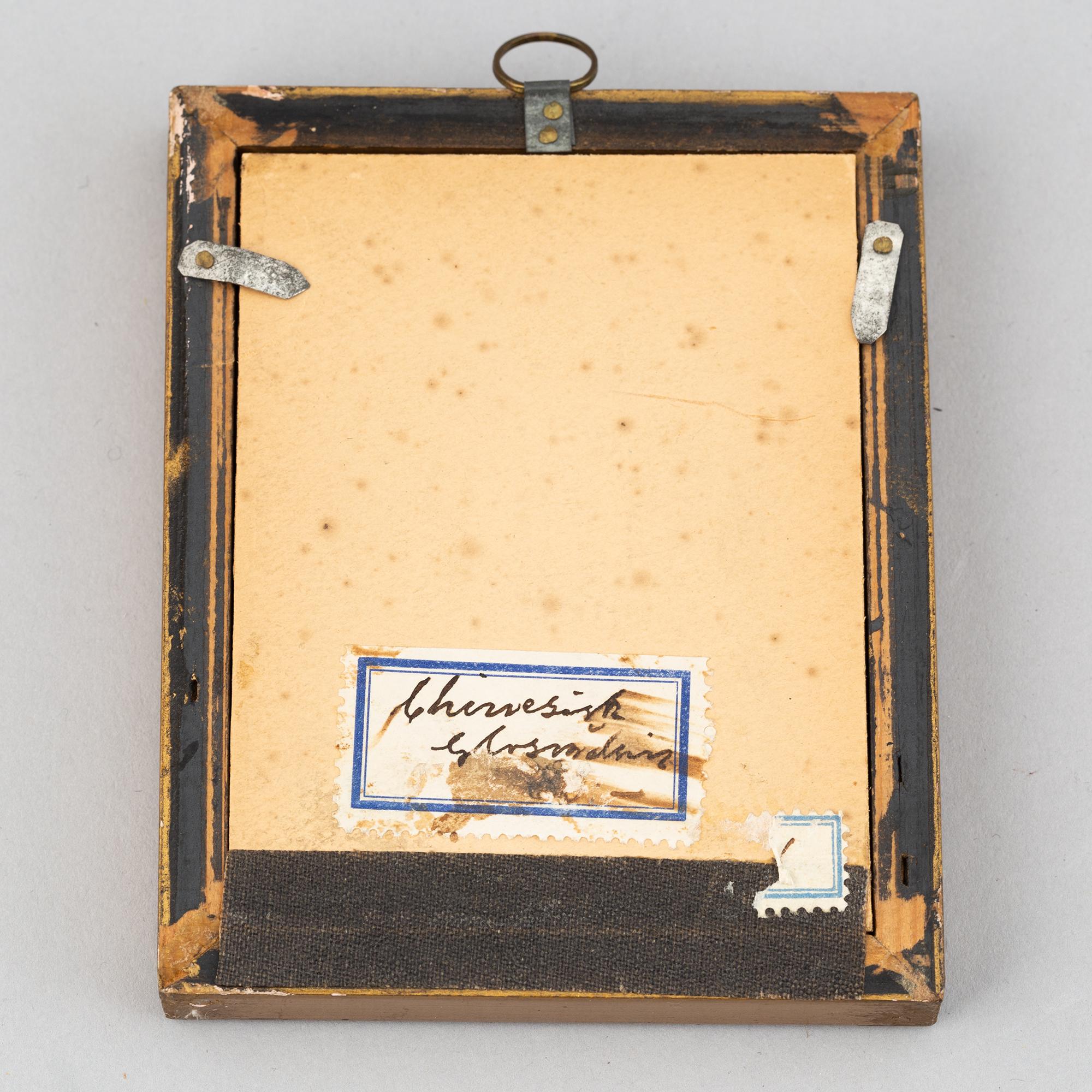 Unknown artist 18th/19th Century. Reverse mirror painting. Miniature.