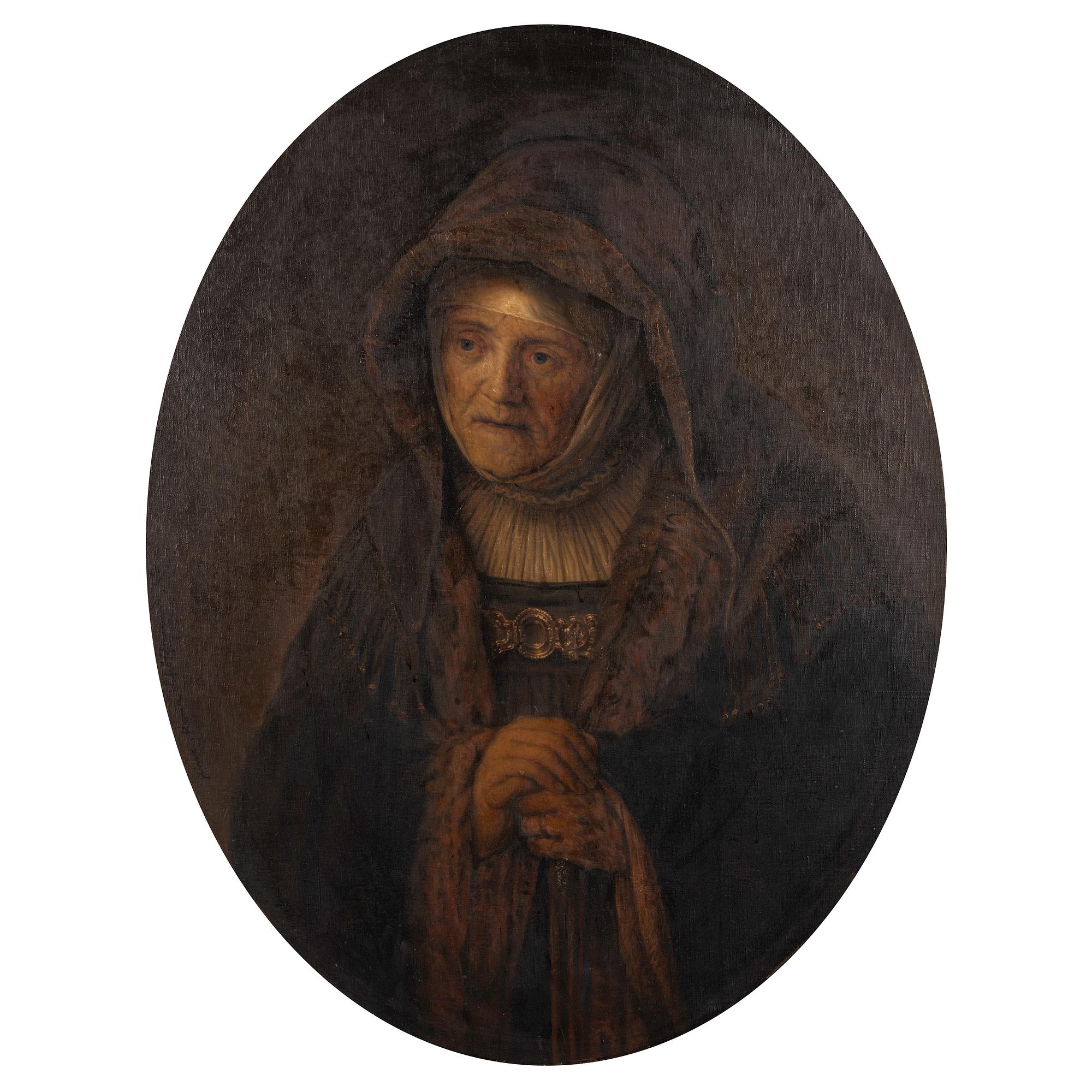 Rembrandt Harmensz van Rijn, copy after, ca 1900,  The Artist's Mother.