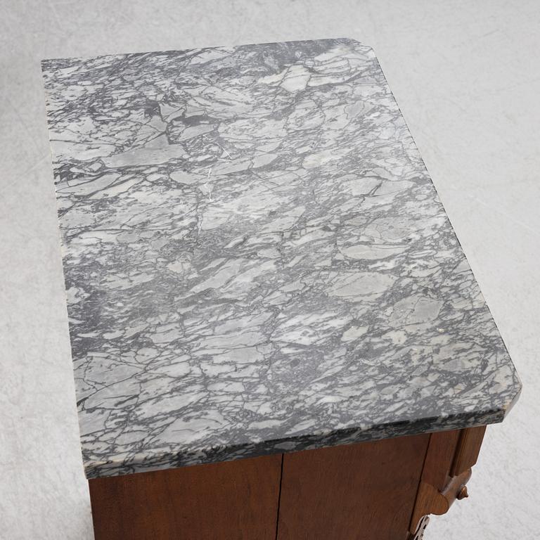 Bedside tables/cabinets, a pair, Neo-Renaissance, late 19th century.