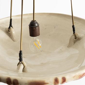 A ceramic ceiling lamp, Höganäsbolaget, Sweden, 1915-1926.