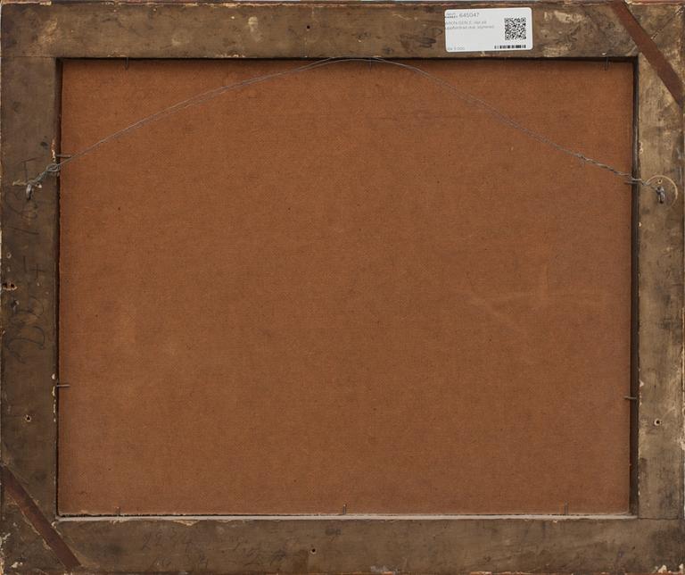 ARON GERLE, olja på uppfordrad duk, signerad.