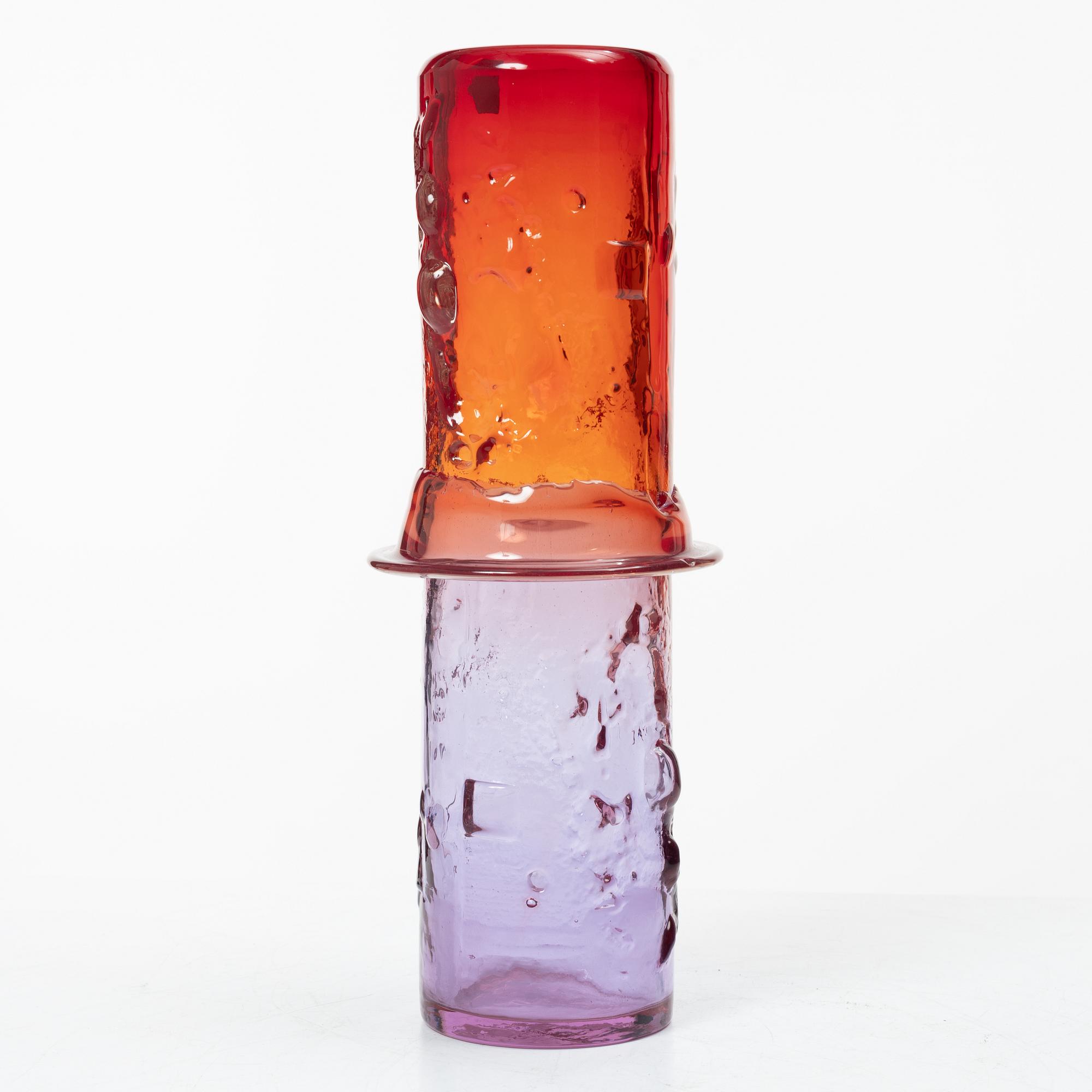 Oiva Toikka, vas, glas, "Bambu", Nuutajärvi Notsjö, 1960-tal.