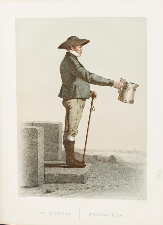 BOK, "Skånska folkdräkter", av A. Kurck/O. Wallgren, Stockholm 1872.